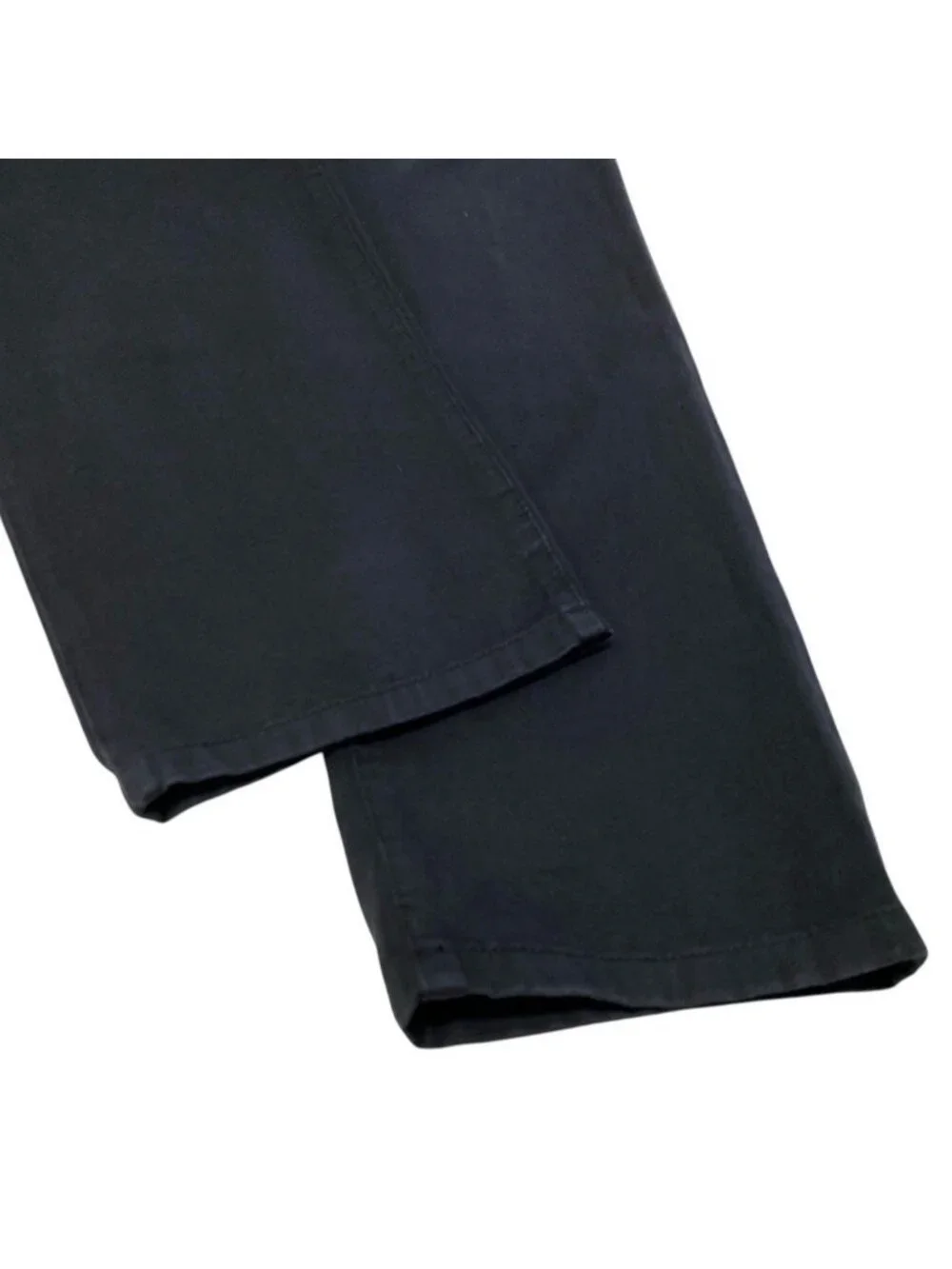 Dolce & Gabbana Chinos Cotton Linen Blend Tapered Pants Logo Plate 50 Black